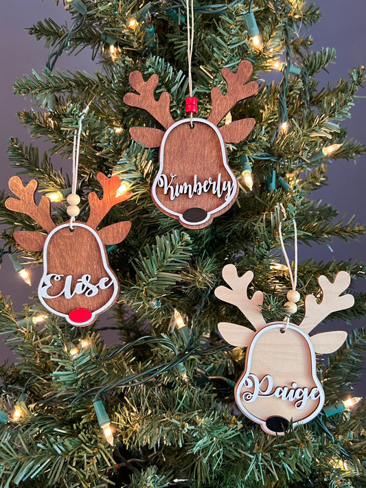 Personalized Reindeer Ornament