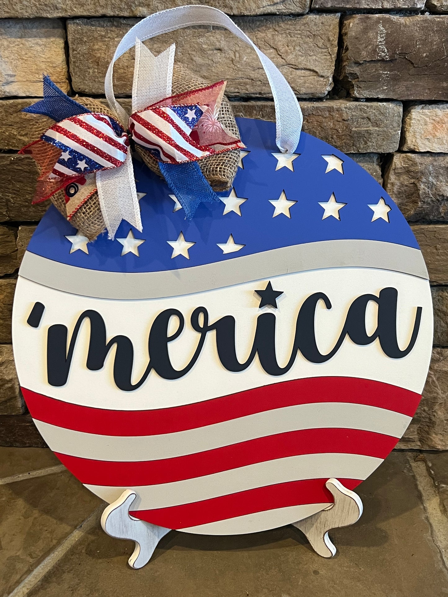 Cute Patriotic Door Hanger