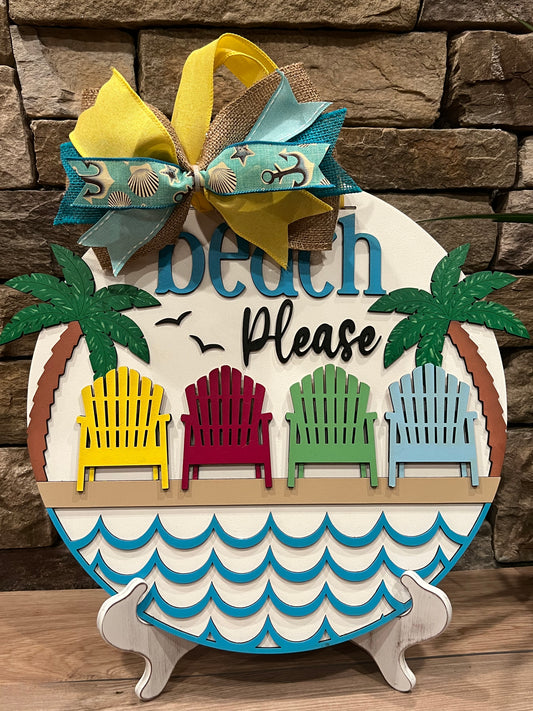 Beach Please! 16” Door Round